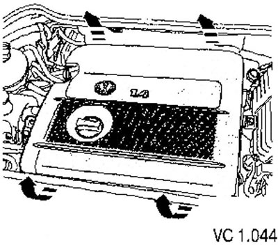 Корпусът на въздушния филтър се монтира в обратен ред.