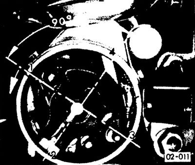 To adjust the valve clearances of other cylinders, the crankshaft must be installed according to…