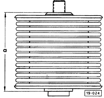 Pri tejto teplote by minimálna dĺžka termostatického «harmonika» mala byť a=46 mm.