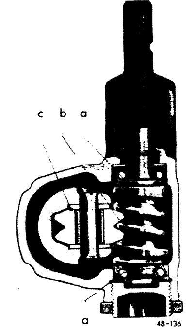a - axial play of the steering shaft
