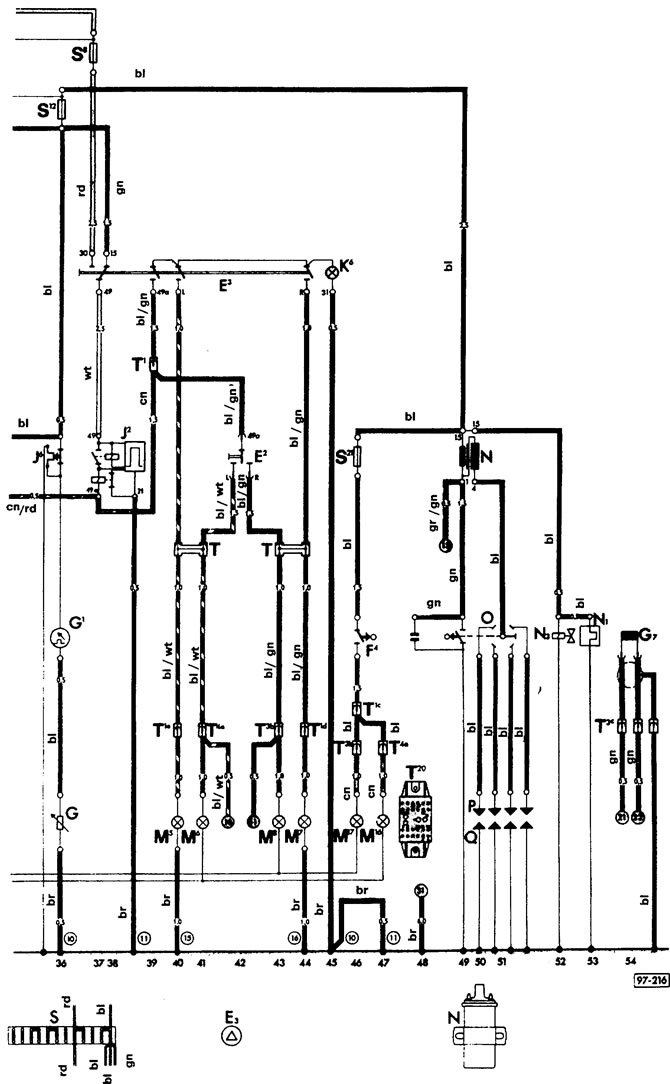 Електрични дијаграм аутомобила Kafer 1200/1200L објављено од августа 1975.
