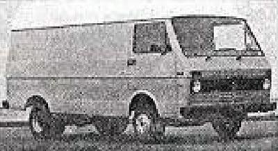 2. ábra. Teljesen fémből készült furgon («van») VW LT 40 magas tetővel.