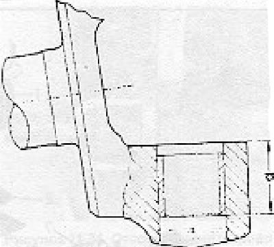11.28. ábra: Főcsap-persely beszerelési rajza. a = 33,0 mm.