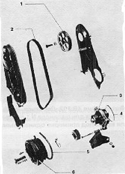Рис, 13.4. Детали механизма газораспределения - модели выпуска до 1984 г.: 1 - Звездочка…