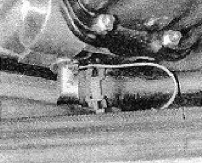 Photo 5.3. Water hose connection point at the rear of the cylinder head.