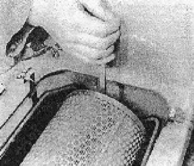 Photo 6B.6A. Unscrew the nut securing the air filter.