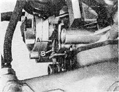 Figure 13.38. Checking and adjusting the air damper starting gap (2B6 carburetor) (Section 6B): A -…