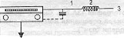 13.67. ábra. Rádiózavar-szűrő a rádióvevő tápvezetékére telepítve (13B. szakasz): 1 - 1000 μF, 16 V…