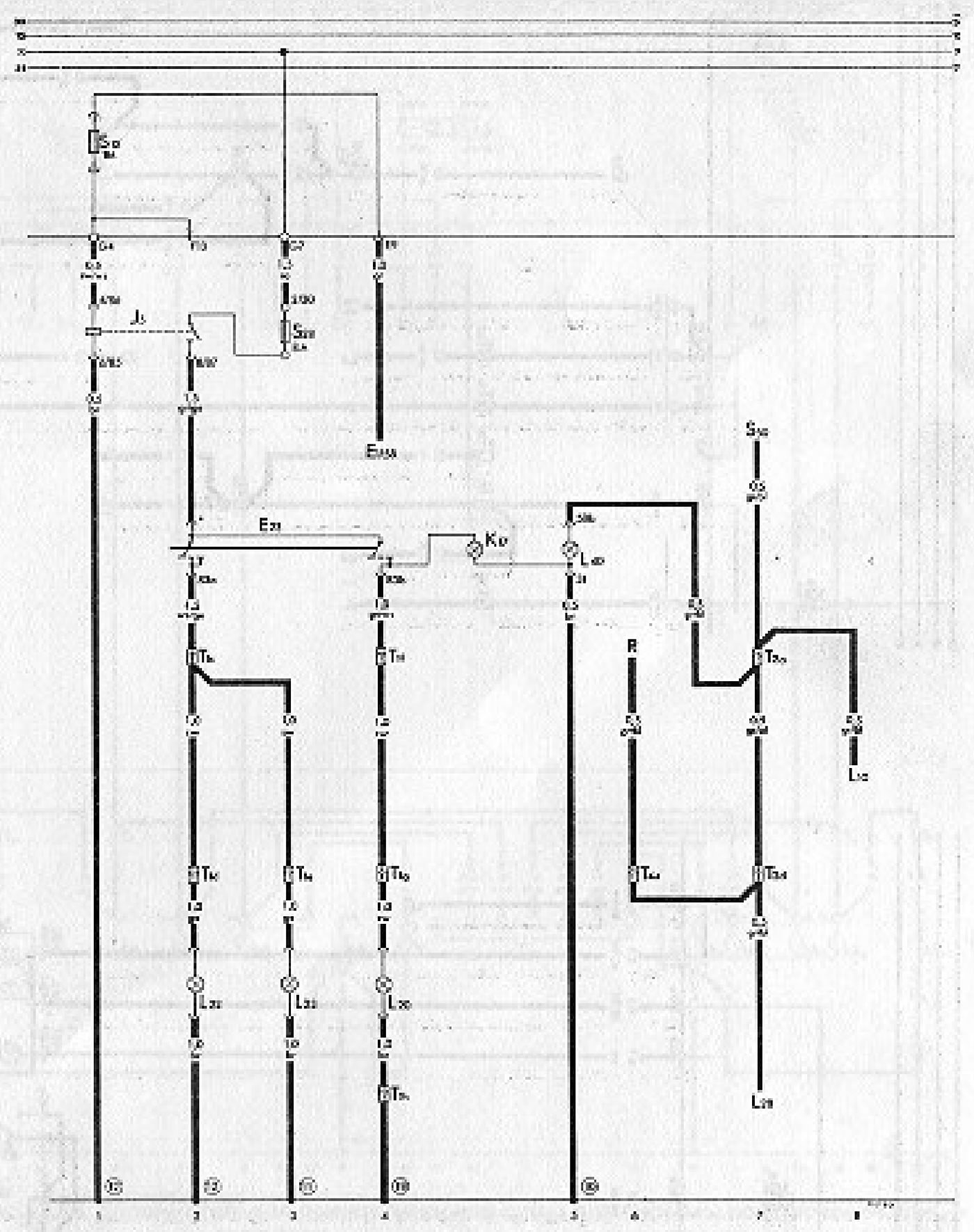 Kiegészítő vázlatos rajz az első és hátsó ködlámpákhoz, 1986 óta gyártott modellek