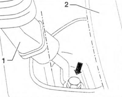 Рис. 5.13. Открутите болт (стрелка).