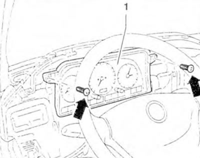 Figure 9.21. Remove the screws on the left and right (arrows).