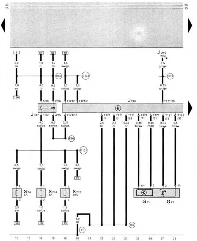 Блок за управление на впръскването на дизелово гориво, реле за захранване на клема 30, сензор за…