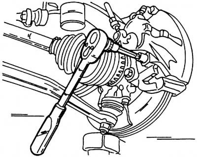 Рис. 314. Отворачивание нижнего и верхнего направляющих пальцев (болты крепления суппорта не…