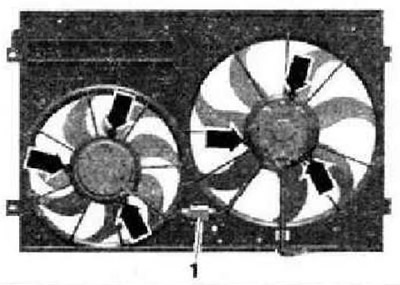 Премахване и монтиране на перка на радиатора «V7» и перка на радиатора 2 «V177»