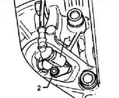 Снятие и установка датчика частоты вращения колеса на задней оси
