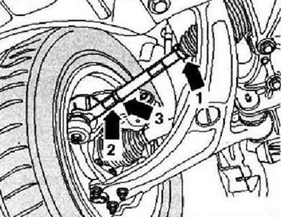 Установить колёса в положении Прямо. На рулевую тягу надеть новые хомуты и гофрированный чехол.…