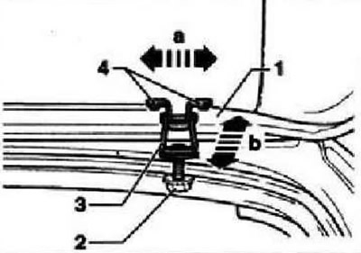 Инструкция: Во время регулировки двери багажного отсека автомобиль должен стоять на ровной…