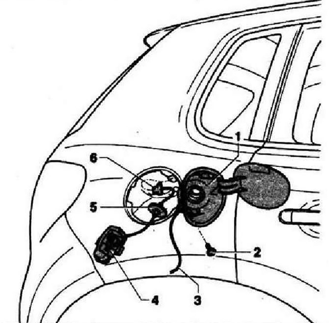 Как снять крышку бензобака на тигуане Volkswagen Tiguan 2007-2015: Filler cap and actuator (Body / External equipment)