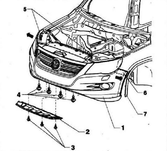 инструкция по снятию бампера фольксваген пассат