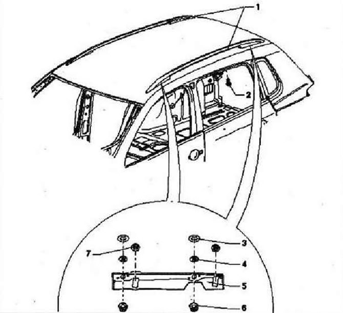 Как снять дуги багажника Volkswagen Tiguan 2007-2015: Roof rails (Body / External equipment) VWmanual.ru