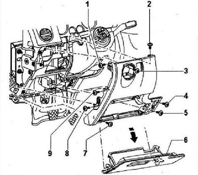 Instructions: For clarity, the steering wheel is not shown in the picture; its removal is not…
