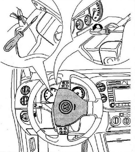 Как снять руль фольксваген тигуан Volkswagen Tiguan 2007-2015: Removal and installation of the driver's airbag (Bo