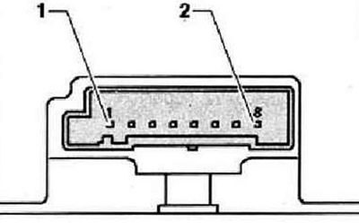 Расположение контактов в разъёме 1