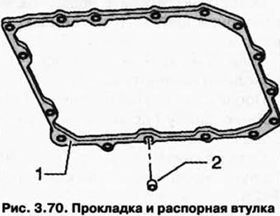 Уградите уљну посуду са новом заптивком 1 (слика 3.70).