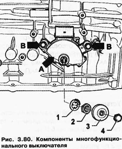 Снятие, установка и регулировка многофункционального выключателя F125