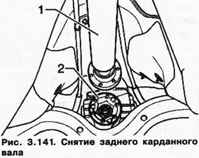 Снятие карданного вала touareg