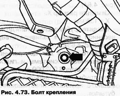 Развийте болта (фиг. 4.73).