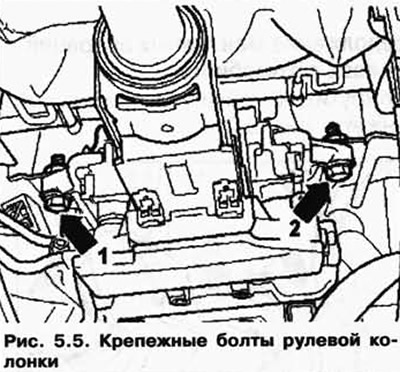 Снятие рулевого вала туарег