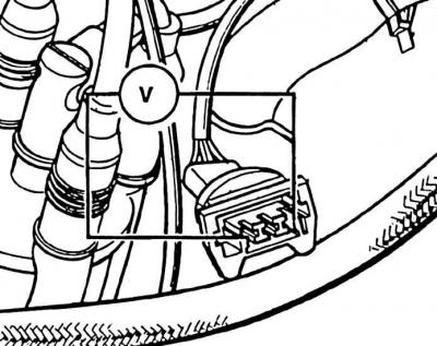 1. Disconnect the Hall sensor plug (on the ignition distributor).