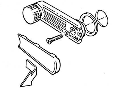 2. Unscrew the cross-shaped screw (20) and clip (12) at the top, right and left – see Fig. Front…