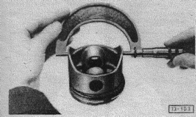Проверка диаметра поршня