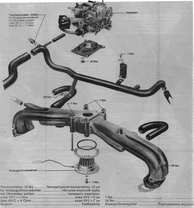 Указание: Все шланги так закреплять хомутами, чтобы хомуты можно было снимать и без снятия…