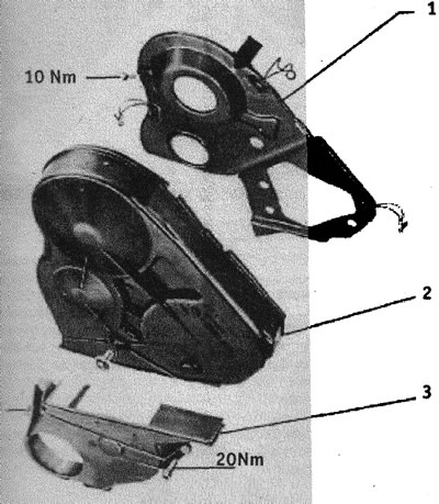 (1) задний защитный кожух