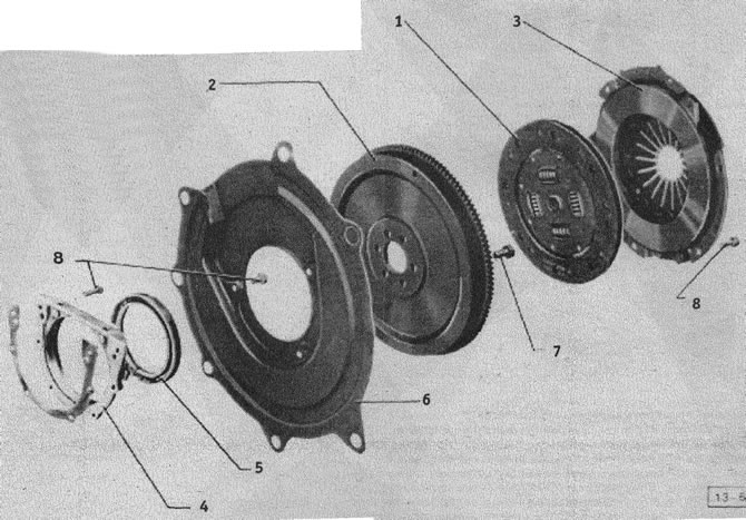 (1) ведущий диск. Мелкошлицевой профиль слегка смазать пастой