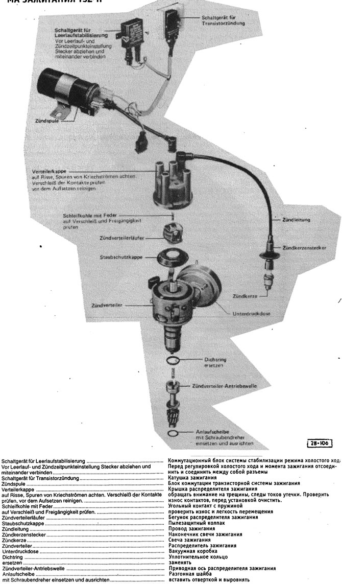 Volkswagen Transporter 19791992 Operation of the TSZH transistorized
